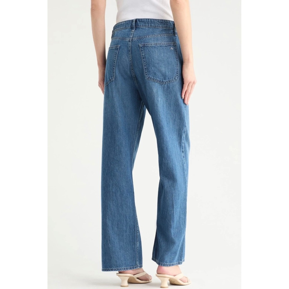 Rag & Bone Lori Mid Rise Wide Leg Jeans Medium Wash Size 30 WDD24F2935OPME New - Picture 2 of 14